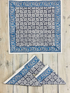 Sevya Blue Border Napkin