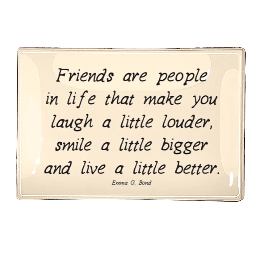 Ben's Garden - Friends Are People In Life Decoupage Glass Tray