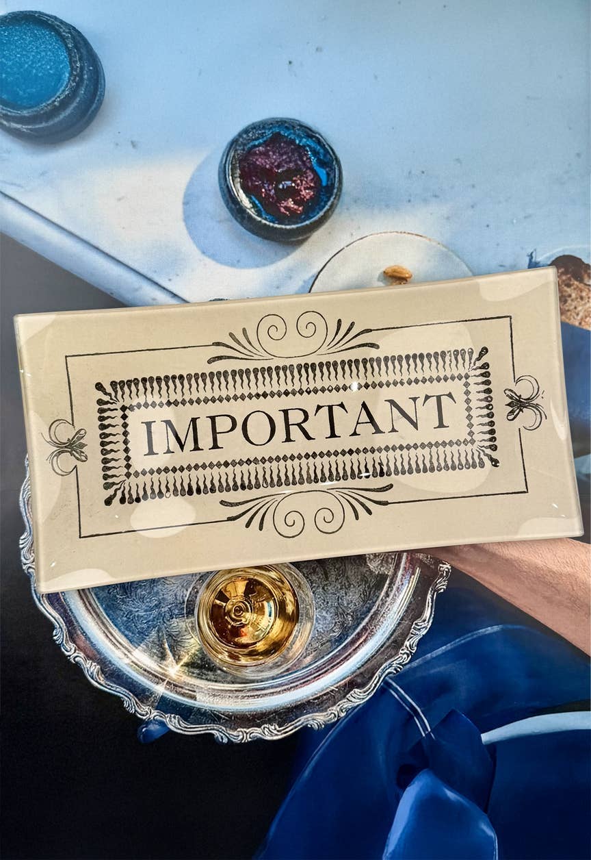 Ben's Garden - Important Stamp Decoupage Glass Tray