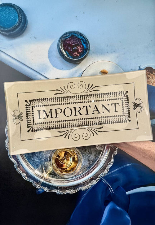 Ben's Garden - Important Stamp Decoupage Glass Tray