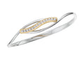 Ed Levin Diamond, Sterling Silver & Gold Crest Bracelet