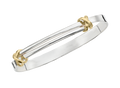 Ed Levin Signature Sterling Silver Kiss Bracelet with Gold Accents