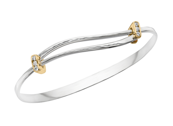 Ed Levin Sparkle Wave Bracelet with Diamonds