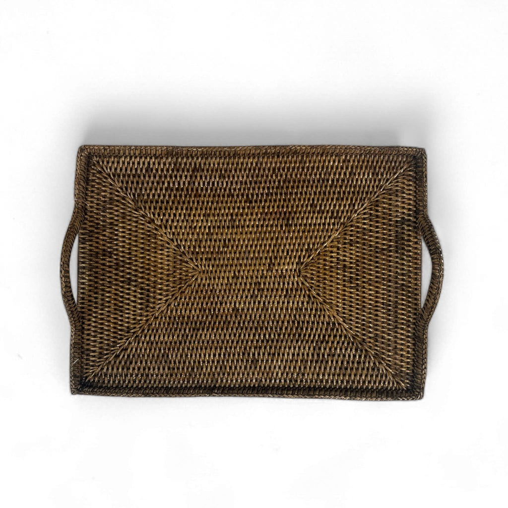 Rattan Tray with Loop Handles Small