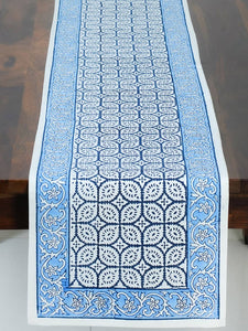 Sevya Blue Border Table Runner