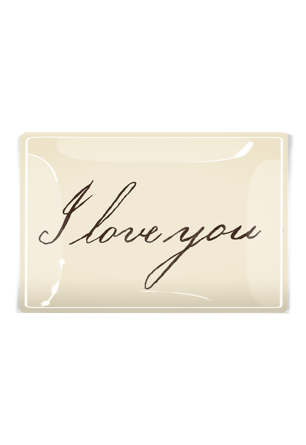 Ben's Garden - I Love You Script Decoupage Glass Tray