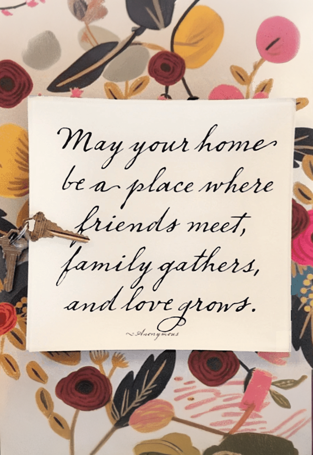 Ben's Garden - May Your Home Be A Place Where Love Decoupage Glass Tray