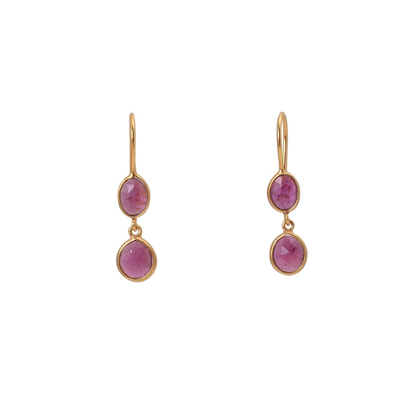 Manjusha Classic Garnet Earrings