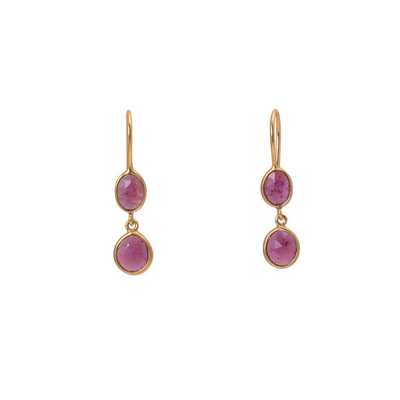 Manjusha Classic Garnet Earrings
