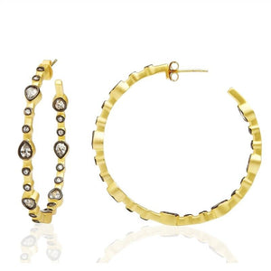 Freida Rothman Teardrop Hoop Earrings final sale