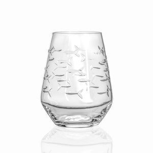 Rolf School of Fish Stemless Wine Glass