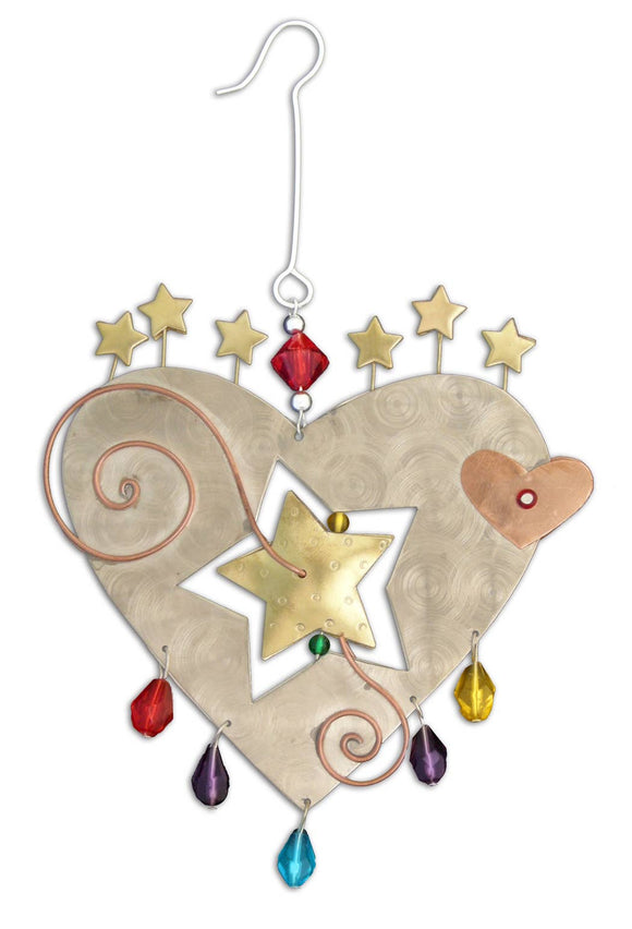 Pilgrim Imports Heart Starburst Ornament