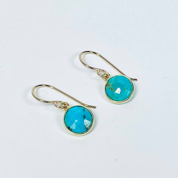 Laura J Coin Turquoise Earrings