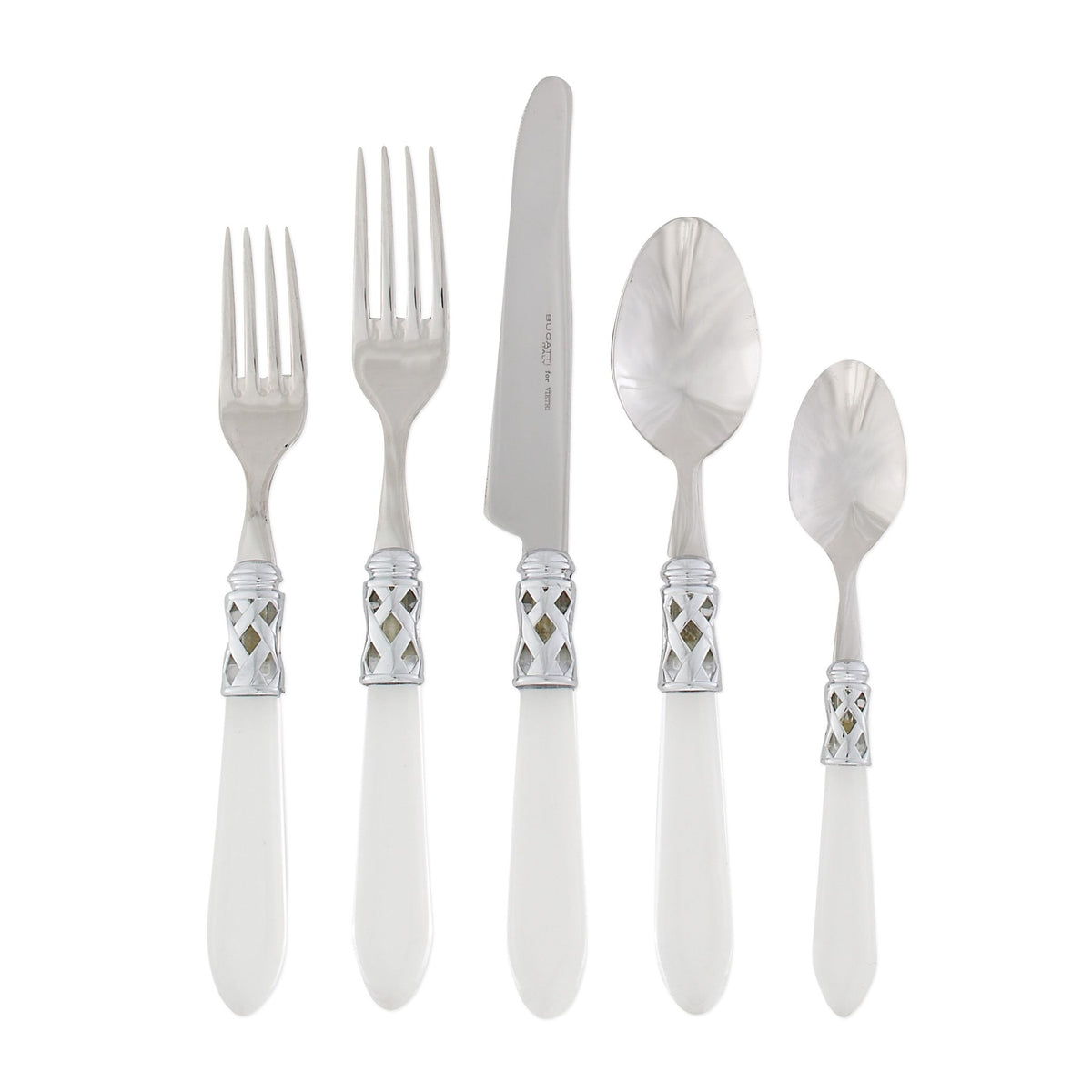 Vietri Aladdin Brilliant White Five Piece Place Setting