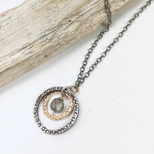 Laura J Concentric Labradorite Necklace