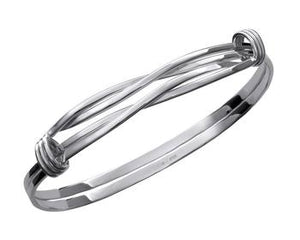 Ed Levin Signature Twist Sterling Silver Bracelet