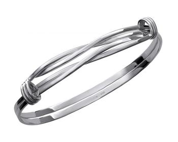 Ed Levin Signature Twist Sterling Silver Bracelet