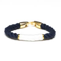 Allison Cole Beacon Navy/white/gold Bracelet