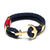 Allison Cole Waverly Anchor Navy/Red/Gold Bracelet