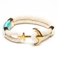 Allison Cole Waverly Ivory/turquoise/gold Bracelet