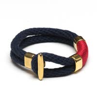 Allison Cole Cambridge T-Bar Navy/Red/Gold Bracelet