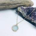 Laura J Sea Foam Sea Druzy Necklace