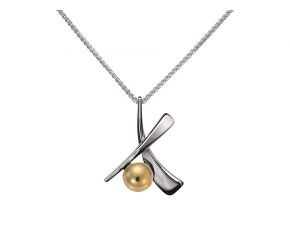 Ed Levin Minuet Sterling Silver Pendant With 14K ball