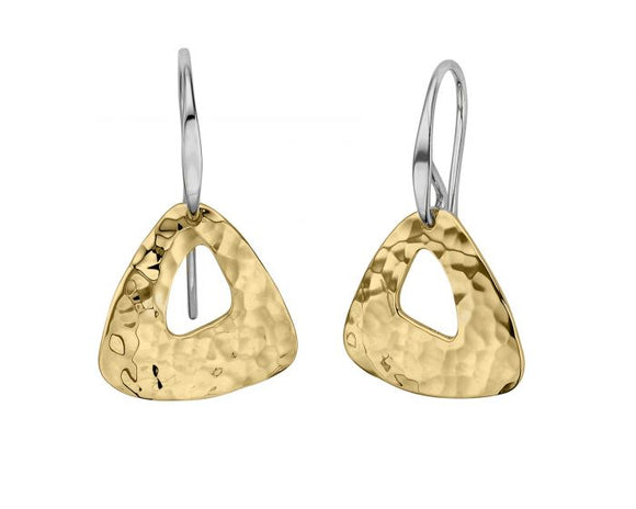 Ed Levin Trillium Sterling Silver Earrings with 14K Gold overlay