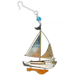Pilgrim Imports Sail Boat Ornament
