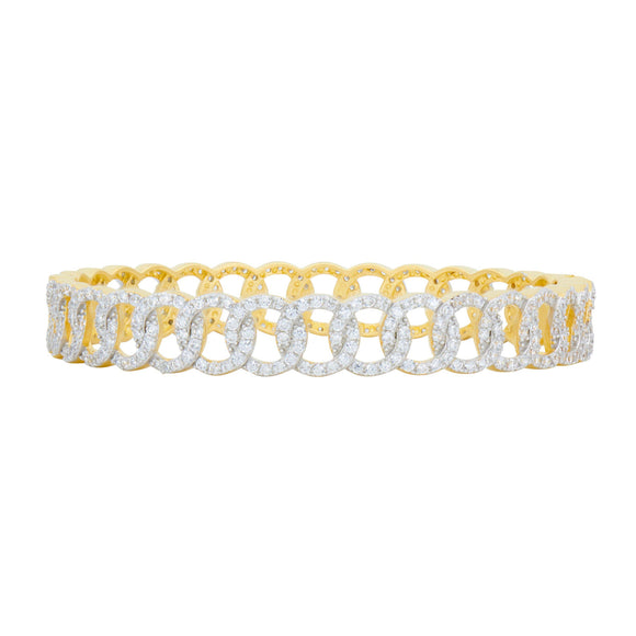 Freida Rothman Chain of Shine Hinge Bangle final sale