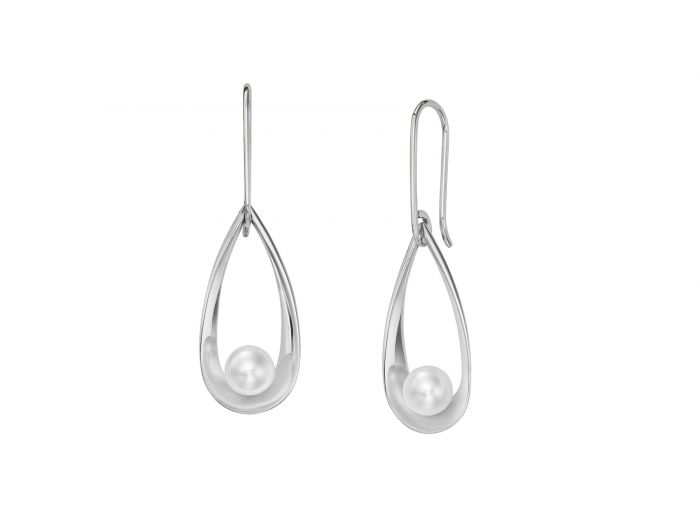 Ed Levin Sterling Silver & Pearl Rendezvous Earrings