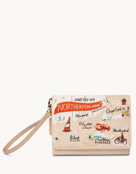 Spartina North Eastern Harbors Embroidered Crossbody