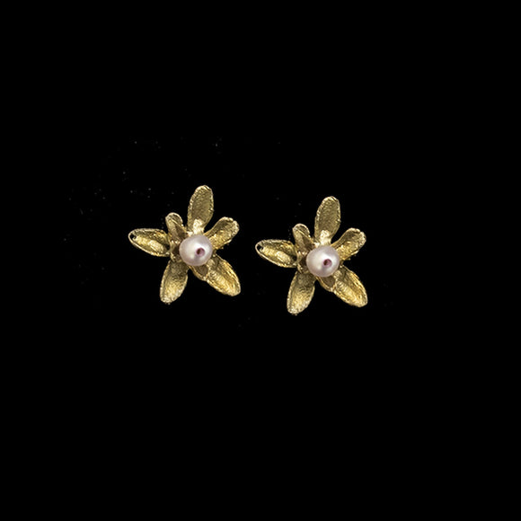 Silver Seasons Flowering Thyme Stud Post Earrings