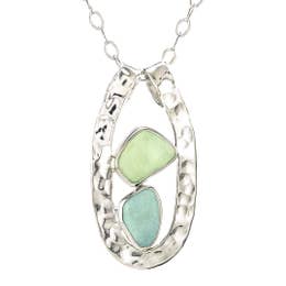 Oceano Slender Curve Sea Glass Pendant