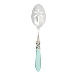 Vietri Aladdin Antique Aqua Slotted Spoon