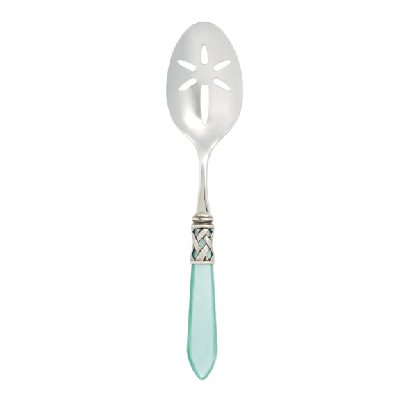 Vietri Aladdin Antique Aqua Slotted Spoon