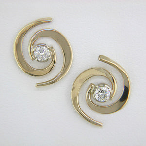 Tom Kruskal Whirlpool Diamond Earrings