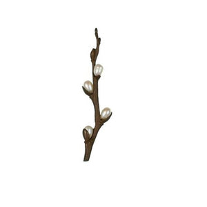Silver Seasons Pussy Willow Pin