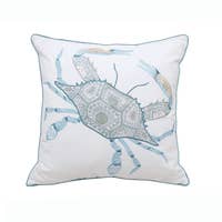 Rightside Design Seaglass Tribal Crab Indoor/outdoor Pillow