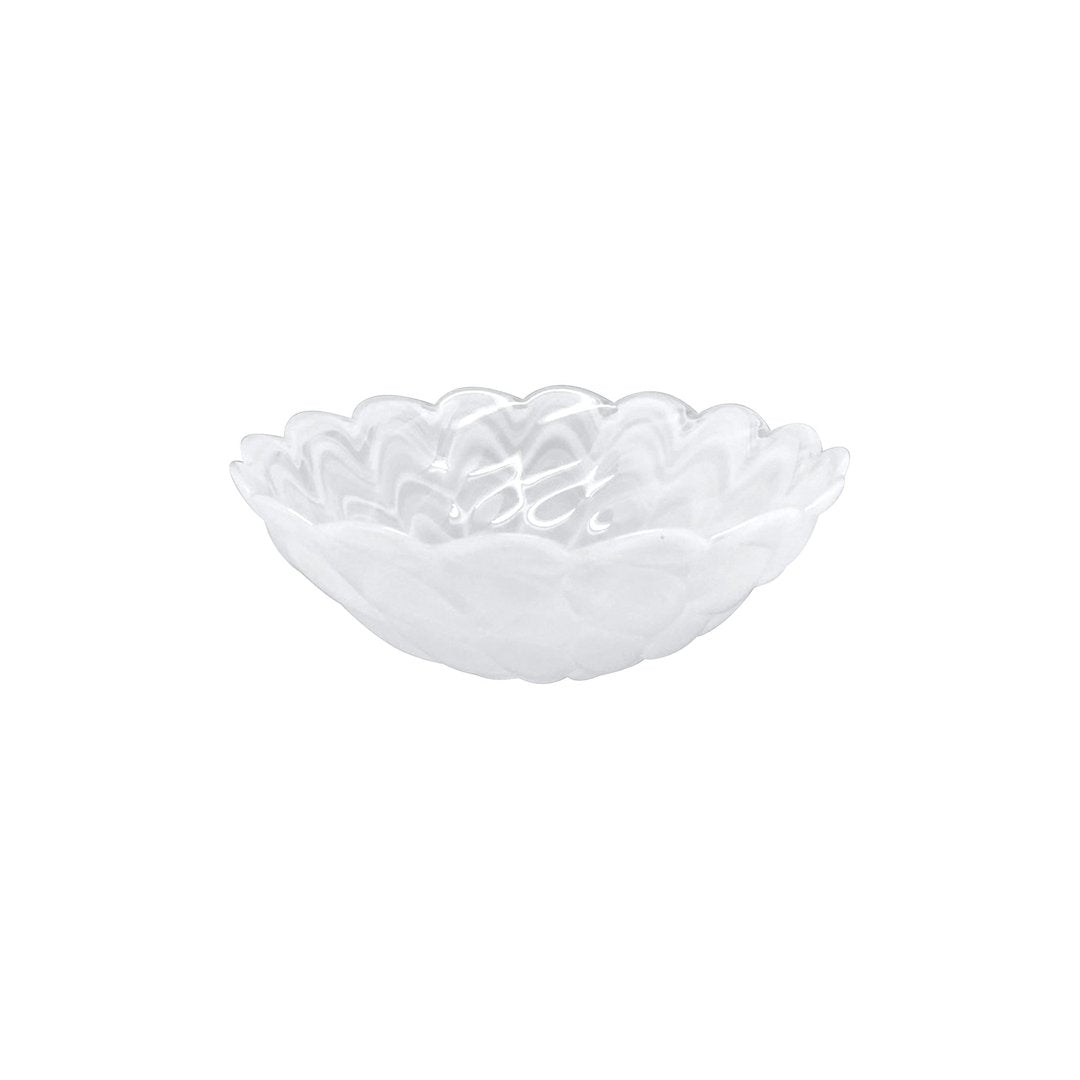 Mariposa Small White Alabaster Scallop Bowl