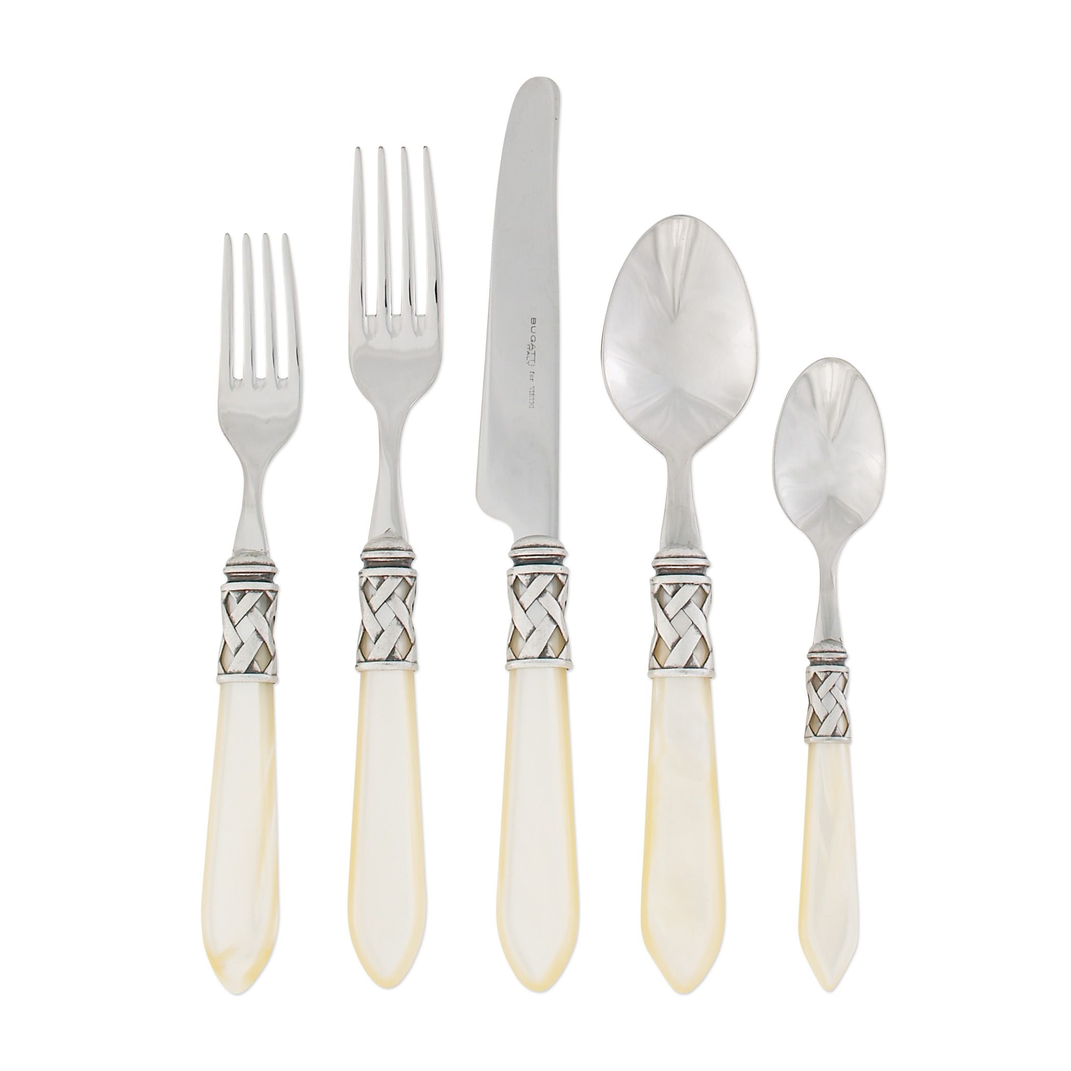 Vietri Aladdin Antique Ivory Five Piece Place Setting