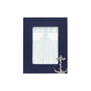 Mariposa Navy Blue Linen Frame with Anchor