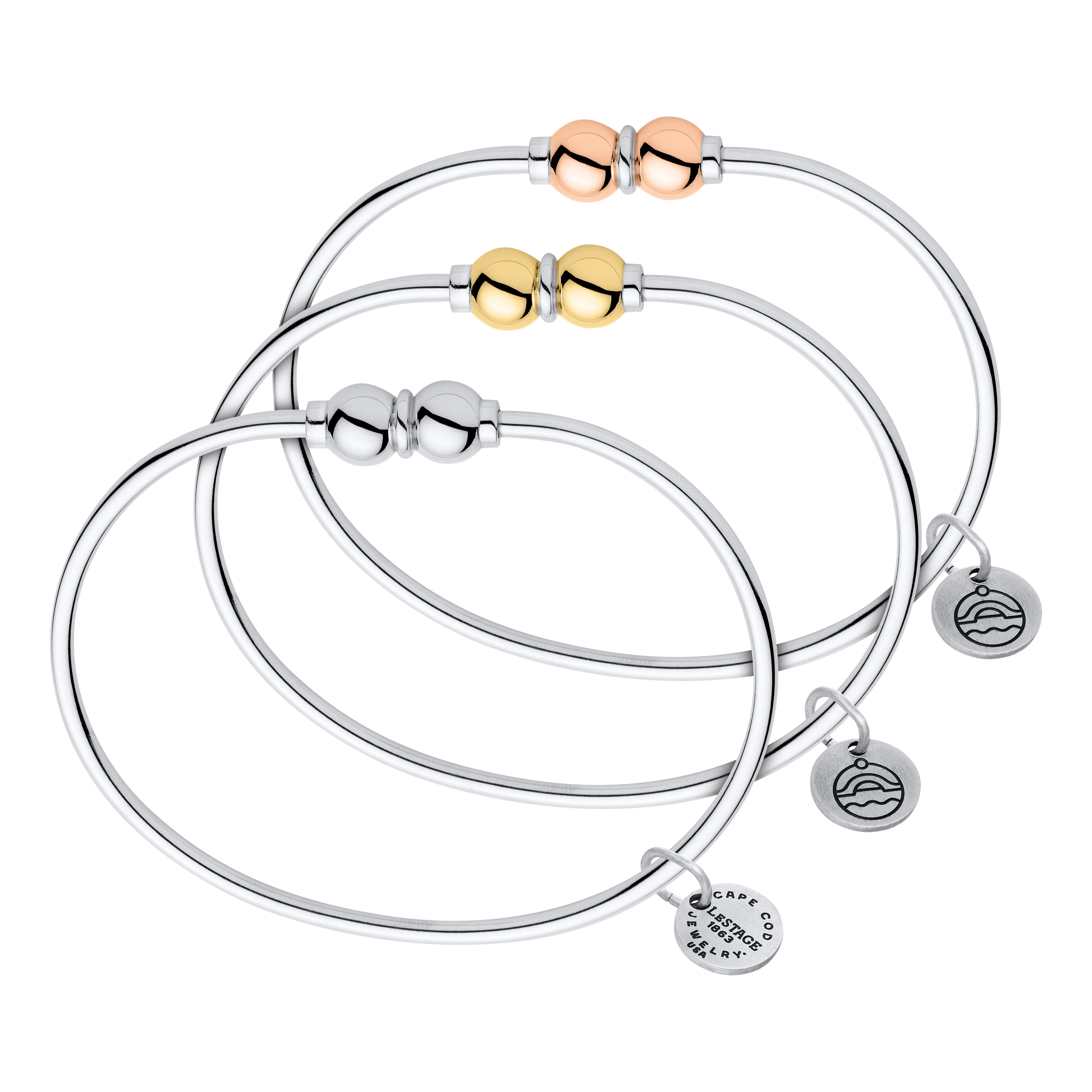 Cape Cod Jewelry Silver Double Ball Bracelet