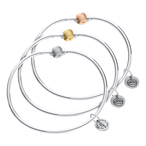 Cape Cod Jewelry Silver Swirl Ball Bracelet