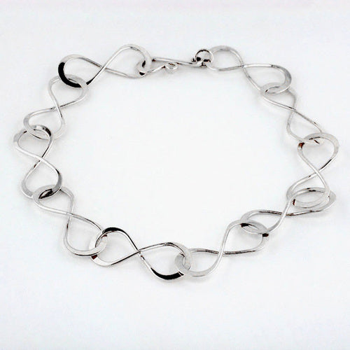 Tom Kruskal Silver Infinity Link Bracelet