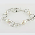 Tom Kruskal Pearl Circle Sterling Silver Bracelet