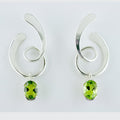 Tom Kruskal Sterling Silver & Peridot Loop-de Loop Earrings