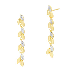 Freida Rothman Sparkling Petals Linear Earrings final sale
