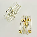 Tom Kruskal  Silver Moving Bead Ring