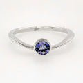 Tom Kruskal Cradled Tanzanite Stacking Ring